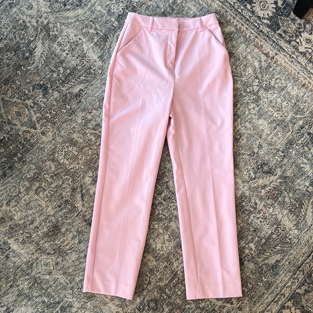 Pink XS Express straight super high rise work pants
